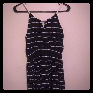 Black striped dress